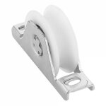 Roue gorge u sur roulement pour portail 20mm  encastrer - 100mm en nylon