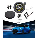 Roue de secours galette 16 pour toyota yaris 5 �crous + cric cl� vis et housse