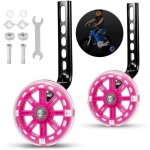 Roues stabilisatrices - v�lo enfant - rose - m�tal et plastique - 12 - 20 pouces