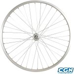 Roue vtt 24 av ecrou axe plein v - brake jante alu argent mach1 m110 evo moy miche magnum