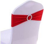 (rouge)50 pcs noeuds de chaise elastique pas besoin dtre li dcor mariage fte baptme bi09493