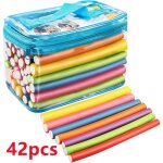Rouleaux de bigoudis - magique - 42pcs - caoutchouc flexible - boucles sans chaleur - pour femmes