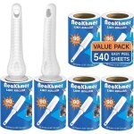 Rouleau brosse adh�sif anti poils danimaux - 540 feuilles extra collantes pour v�tements