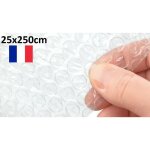 Rouleau film bulle 25x250cm papier  bulles dair de diamtre 10mm 35 microns