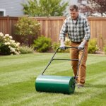 Rouleau � gazon fritz en m�tal rempli avec un volume de 50 l