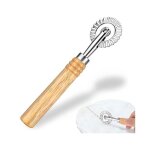 Roulette � pizza - non sp�cifi� - mod�le non sp�cifi� - alliage de zinc - manche en bois - 1 pi�ce