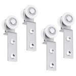 Roulettes porte coulissante 20mm bloc poulie roulement m�tal - 4 pi�ces argent 20mm - roulette porte ...