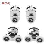 Roulette pour porte de douche - lot de 2 - acier inoxydable - diam�tre 25 mm - double - silencieuse