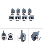 Dilwe 8 x roulettes porte de douche pour portes en verre de 5mm ou 6mm Dilwe 8 x roulettes porte de douche pour portes en verre de 5mm ou 6mm