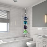 Royalbell etagère d´angle ? télescopique ? 4 tablettes ? 110 - 280 x 31 x 22cm salle de bain douche étagère ... Royalbell etagère d´angle ? télescopique ? 4 tablettes ? 110 - 280 x 31 x 22cm salle de bain douche étagère ...