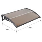 Royalbell marquise de porte en polycarbonate 120 cm x 80 cm