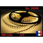 Ruban bandeau led strip - marque - mod�le - 300 leds - 12v - 3000k
