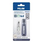 Ruban correcteur milan s�rie 1918 bleu marine - t�te rotative 360� + 1 recharge