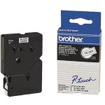 Ruban tiqueteuse brother p - touch tc - 201 - 12mm - noir sur blanc - compatible avec pt - 15 pt - 20 ...