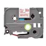Ruban tiqueteuse brother p - touch tze - 252 - 24mm - rouge sur blanc