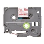 Ruban tiqueteuse lamin brother p - touch tze - 222 - rouge sur blanc - 9mm