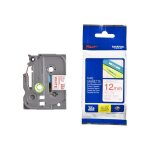 Ruban tiqueteuse lamin brother p - touch tze - 232 rouge sur blanc 12mm