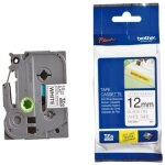 Ruban tiqueteuse lamin brother p - touch tze - s231 - 12mm noir sur blanc extra gluey