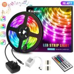 Ruban led 5mkit de changement de couleur rgb 5050 leds avec t�l�commande et alimentation � 44 boutonsbandes ...