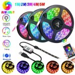 Ruban led bluetooth 5m tv rgb usb avec app bande led lumineuse r�tro�clairage tv synchroniser avec rythme ...