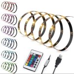 Ruban led rgb bandeaux led flexible bande lumineuse lumi�re ambiance usb multicouleur pour t�l�vision ...