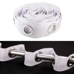 Ruban pour rideaux - 10m - 80 oeillets argent�s - blanc