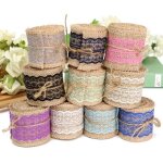 Ruban toile natural jute rouleau bord diy décor mariage maison blanc Ruban toile natural jute rouleau bord diy décor mariage maison blanc