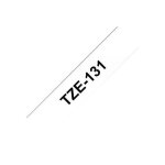 Ruban tze - tape tze - 131 brother - 12mm x 8m - noir sur transparent - compatible avec pt - d210 pt ...
