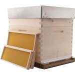 Ruche � tenons dadant 10c avec cadres de corps et de hausse cir�s