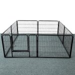 Ruii - enclos pour chiens et autres animaux parc à chiots 8 panneaux 80x60cm Ruii - enclos pour chiens et autres animaux parc à chiots 8 panneaux 80x60cm