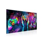 Runa art tableau d�coration murale console de jeu gamer moderne sur graffiti street art chambre jeunesse ...