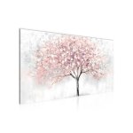 Runa art tableau decoration murale fleurs 100l x 40l cm moderne toile non tiss�e rose salon bureau arbre ...