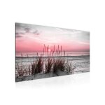 Runa art tableau decoration murale plage et mer 100l x 40l cm moderne toile non tiss�e rose salon chambre ...