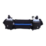 Sac ceinture running �tanche avec 2 porte - bidon 2�175 ml l�ger poche casque ? noir