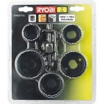 Ryobi - blister 7 pices scie cloche pour le bois 32 / 38 / 45 / 50 / 54 mm + foret centreur - rak07hs ...