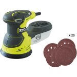 Ryobi - ponceuse excentrique 300 w - 7 000 - 13 000 osc / min - diam. 125 mm - livre en sac de transport ...