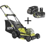 Ryobi - tondeuse pouss�e 18v brushless � coupe 40 cm + 1 batterie 4ah & chargeur - ry18lmx40c - 0 + rc18120b ...