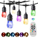 S14 guirlande color�es guinguette ext�rieure15m dimmable rgbw guirlandes lumineuses15led ampoules incassables ...