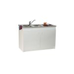 Meuble sous évier s2im neova sim nf s12n02100 - blanc - bois - panneaux de particules Meuble sous évier s2im neova sim nf s12n02100 - blanc - bois - panneaux de particules