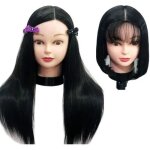 Sa88401 tte  coiffer professionnelle vrai cheveux vraie poupe de mannequin de coiffure de cosmtologie ...