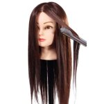 Sa888411 85 cheveux brun long naturel tte  coiffer coiffure femme mannequin titulaire
