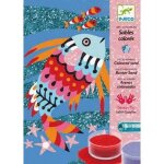 Coffret créatif - djeco - poissons - multicolore - 4 cartes - 9 couleurs de sable Coffret créatif - djeco - poissons - multicolore - 4 cartes - 9 couleurs de sable
