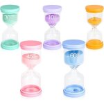 Sablier coffret 5 sabliers de couleurs 3 10 30 45 60 minutes sablier convient pour maisonsalle de classebureau ...