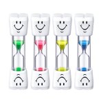 Sablier - multicolore - 4pcs - pvc et verre borosilicat� - 3 minutes - design attractif
