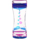 Sablier transparent  liquide bicolore bulle temps original * dimensions : 145 x 6 x 4 cm * matire : ...