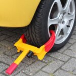 Sabot de voiture bloque roue antivol automobile remorque caravane antidmarrage collier de serrage - ...