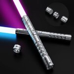 Sabre laser sabre rgb 2 pi�ces rechargeable usb - c 15 couleurs effets sonores