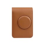Sac pour appareil photo - fujifilm - instax mini evo - housse en cuir pu - bandoulire - marron
