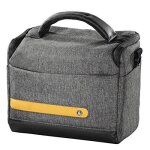 Sac pour appareil photo - hama - terra - gris - bandoulière amovible - compartiments multiples Sac pour appareil photo - hama - terra - gris - bandoulière amovible - compartiments multiples