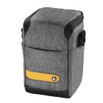 Sac pour appareil photo - hama - terra - gris - bandoulière amovible - compartiments multiples Sac pour appareil photo - hama - terra - gris - bandoulière amovible - compartiments multiples